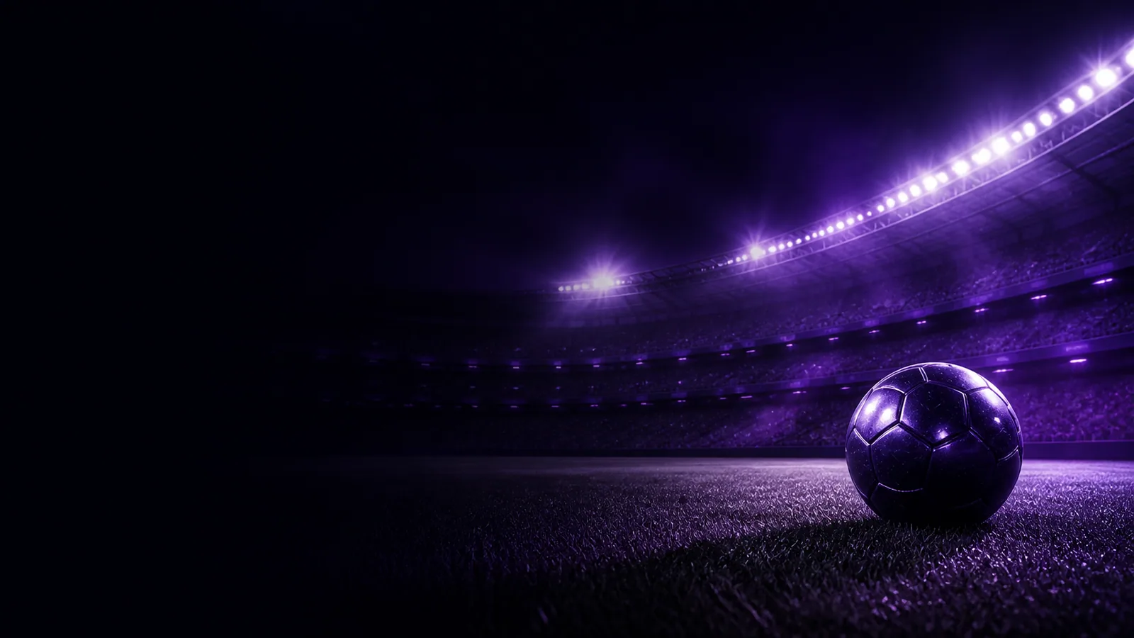 Purple Boda8 sports stadium at night
