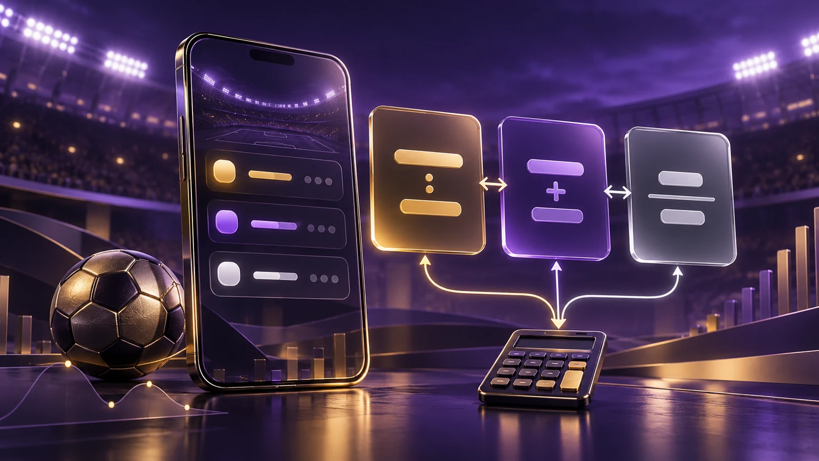 Purple and gold mobile odds comparison interface with decimal, Malay and Hong Kong panels for the Boda8 odds guide